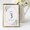 Blue Flowers and Gold Confetti Table Number Sign, Wedding Sign, Printable File, Edit Yourself, SH136 Blue Flowers and Gold Confetti Table Number Sign, Wedding Sign, Printable File, Edit Yourself, SH136