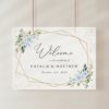 Blue Flowers and Gold Confetti Welcome Sign, Wedding Sign, Printable File, Edit Yourself, SH136 Blue Flowers and Gold Confetti Welcome Sign, Wedding Sign, Printable File, Edit Yourself, SH136