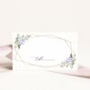 Purple Flowers and Gold Confetti Place Card, Wedding Stationery, Printable File, Edit Yourself, SH137