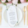 White Flowers Menu, Baptism, First Holy Communion, Printable File, Edit Yourself, SH138 SH139 White Flowers Menu, Baptism, First Holy Communion, Printable File, Edit Yourself, SH138 SH139