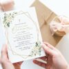 White Flowers First Holy Communion Invitation, Printable File, Edit Yourself, SH139