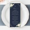 Navy and White Flowers Menu, Baptism, First Holy Communion, Printable File, Edit Yourself, SH140 SH141 Navy and White Flowers Menu, Baptism, First Holy Communion, Printable File, Edit Yourself, SH140 SH141