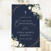 Navy and White Flowers Welcome Sign, First Holy Communion Sign, Printable File, Edit Yourself, SH141 Navy and White Flowers Welcome Sign, First Holy Communion Sign, Printable File, Edit Yourself, SH141