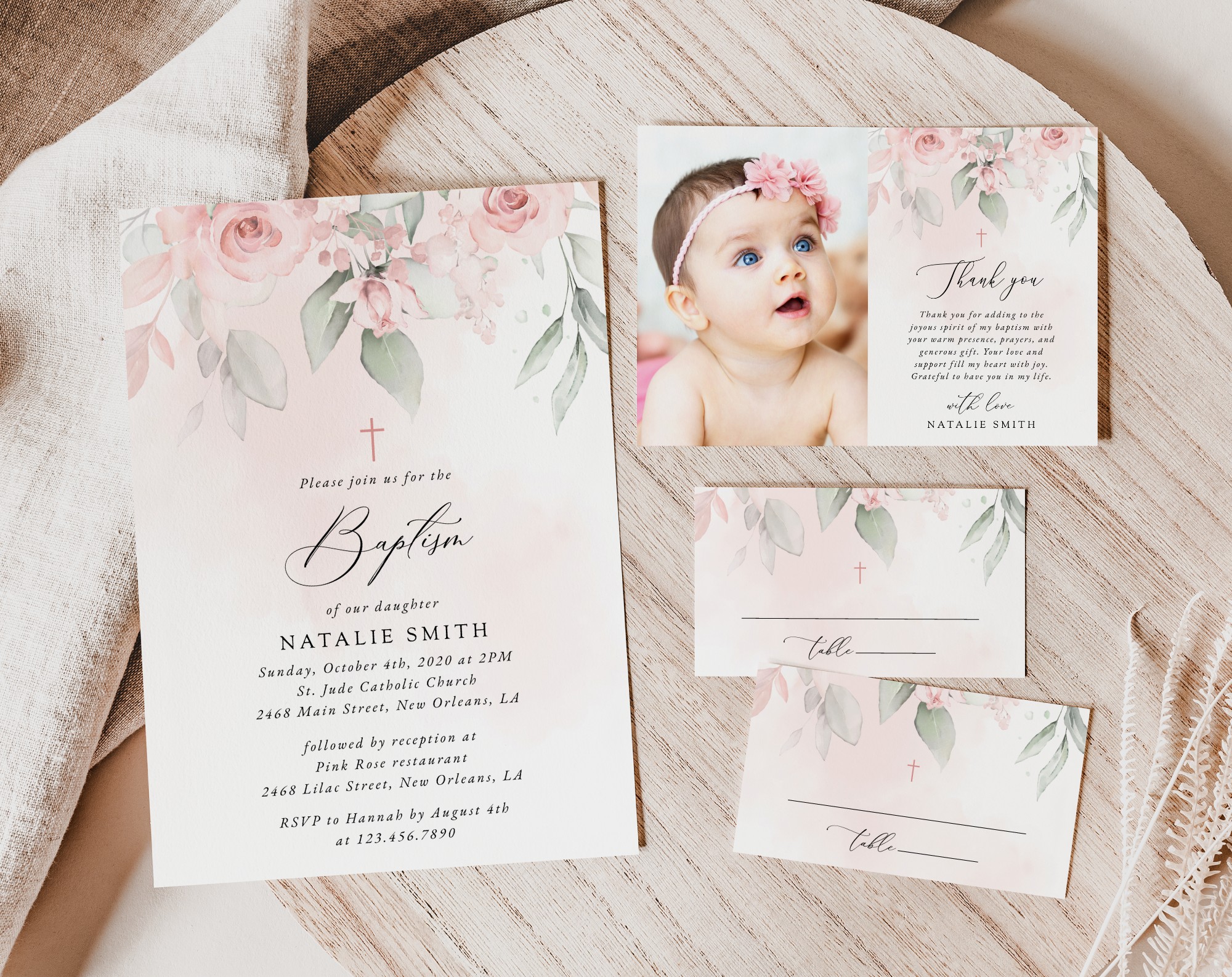 SH142 Blush Pink Flowers Baptism Shop by Collection SH142 Blush Pink Flowers Baptism Shop by Collection