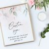 Blush Pink Flowers Custom Sign, Baptism, First Holy Communion, Printable File, Edit Yourself, SH142 SH143