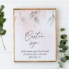 Blush Pink Flowers Custom Sign, Baptism, First Holy Communion, Printable File, Edit Yourself, SH142 SH143