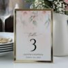 Blush Pink Flowers Table Number Sign, Baptism Sign, Printable File, Edit Yourself, SH142