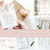 Blush Pink Flowers First Holy Communion Mini Bundle, Printable File, Edit Yourself, SH143