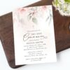 Blush Pink Flowers First Holy Communion Invitation, Printable File, Edit Yourself, SH143