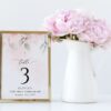 Blush Pink Flowers Table Number Sign, First Holy Communion Sign, Printable File, Edit Yourself, SH143