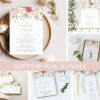 Colorful Flowers Baptism Mini Bundle, Printable File, Edit Yourself, SH144 Colorful Flowers Baptism Mini Bundle, Printable File, Edit Yourself, SH144