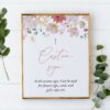 Colorful Flowers Custom Sign, Baptism, First Holy Communion, Printable File, Edit Yourself, SH144 SH145