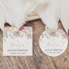 Colorful Flowers Baptism Favor Tags, Gift Tags, Printable File, Edit Yourself, SH144 Colorful Flowers Baptism Favor Tags, Gift Tags, Printable File, Edit Yourself, SH144