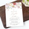 Colorful Flowers Baptism Invitation, Baptism Stationery, Printable File, Edit Yourself, SH144 Colorful Flowers Baptism Invitation, Baptism Stationery, Printable File, Edit Yourself, SH144