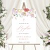 Colorful Flowers Welcome Sign, Baptism Sign, Printable File, Edit Yourself, SH144 Colorful Flowers Welcome Sign, Baptism Sign, Printable File, Edit Yourself, SH144