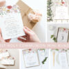 Colorful Flowers First Holy Communion Mini Bundle, Printable File, Edit Yourself, SH145