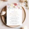 Colorful Flowers First Holy Communion Invitation, Printable File, Edit Yourself, SH145