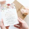 Colorful Flowers First Holy Communion Invitation, Printable File, Edit Yourself, SH145