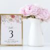 Colorful Flowers Table Number Sign, First Holy Communion Sign, Printable File, Edit Yourself, SH145