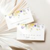 Purple and Yellow Flowers Place Card, Baptism, First Holy Communion, Printable File, Edit Yourself, SH146 SH147 Purple and Yellow Flowers Place Card, Baptism, First Holy Communion, Printable File, Edit Yourself, SH146 SH147