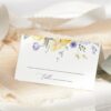 Purple and Yellow Flowers Place Card, Baptism, First Holy Communion, Printable File, Edit Yourself, SH146 SH147