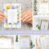 Purple and Yellow Flowers First Holy Communion Mini Bundle, Printable File, Edit Yourself, SH147