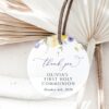 Purple and Yellow Flowers First Holy Communion Favor Tags, Printable File, Edit Yourself, SH147 Purple and Yellow Flowers First Holy Communion Favor Tags, Printable File, Edit Yourself, SH147