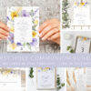 Purple and Yellow Flowers First Holy Communion Mini Bundle, Printable File, Edit Yourself, SH147