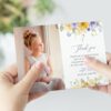 Purple and Yellow Flowers First Holy Communion Thank You Card, Printable File, Edit Yourself, SH147 Purple and Yellow Flowers First Holy Communion Thank You Card, Printable File, Edit Yourself, SH147