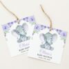 Cute Elephant Favor Tags, Gift Tags, Party Tags, Girl Baby Shower, Printable File, Edit Yourself, SH18