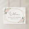 Pink Flowers Welcome Sign, Birthday Sign, Girl Birthday, Printable File, Edit Yourself, SH119 Pink Flowers Welcome Sign, Birthday Sign, Girl Birthday, Printable File, Edit Yourself, SH119