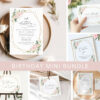Pink Flowers and Gold Confetti Birthday Mini Bundle, Girl Birthday, Any Birthday, Printable File, Edit Yourself, SH122 Pink Flowers and Gold Confetti Birthday Mini Bundle, Girl Birthday, Any Birthday, Printable File, Edit Yourself, SH122