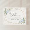 Blue Flowers and Gold Confetti Welcome Sign, Birthday Sign, Girl Birthday, Printable File, Edit Yourself, SH123 Blue Flowers and Gold Confetti Welcome Sign, Birthday Sign, Girl Birthday, Printable File, Edit Yourself, SH123