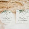 Greenery and Gold Baptism Mini Bundle, Printable File, Edit Yourself, SH148
