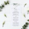 Greenery and Gold Menu, Baptism, First Holy Communion, Printable File, Edit Yourself, SH148 SH149