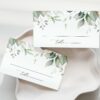 Greenery and Gold Place Card, Baptism, First Holy Communion, Printable File, Edit Yourself, SH148 SH149 Greenery and Gold Place Card, Baptism, First Holy Communion, Printable File, Edit Yourself, SH148 SH149