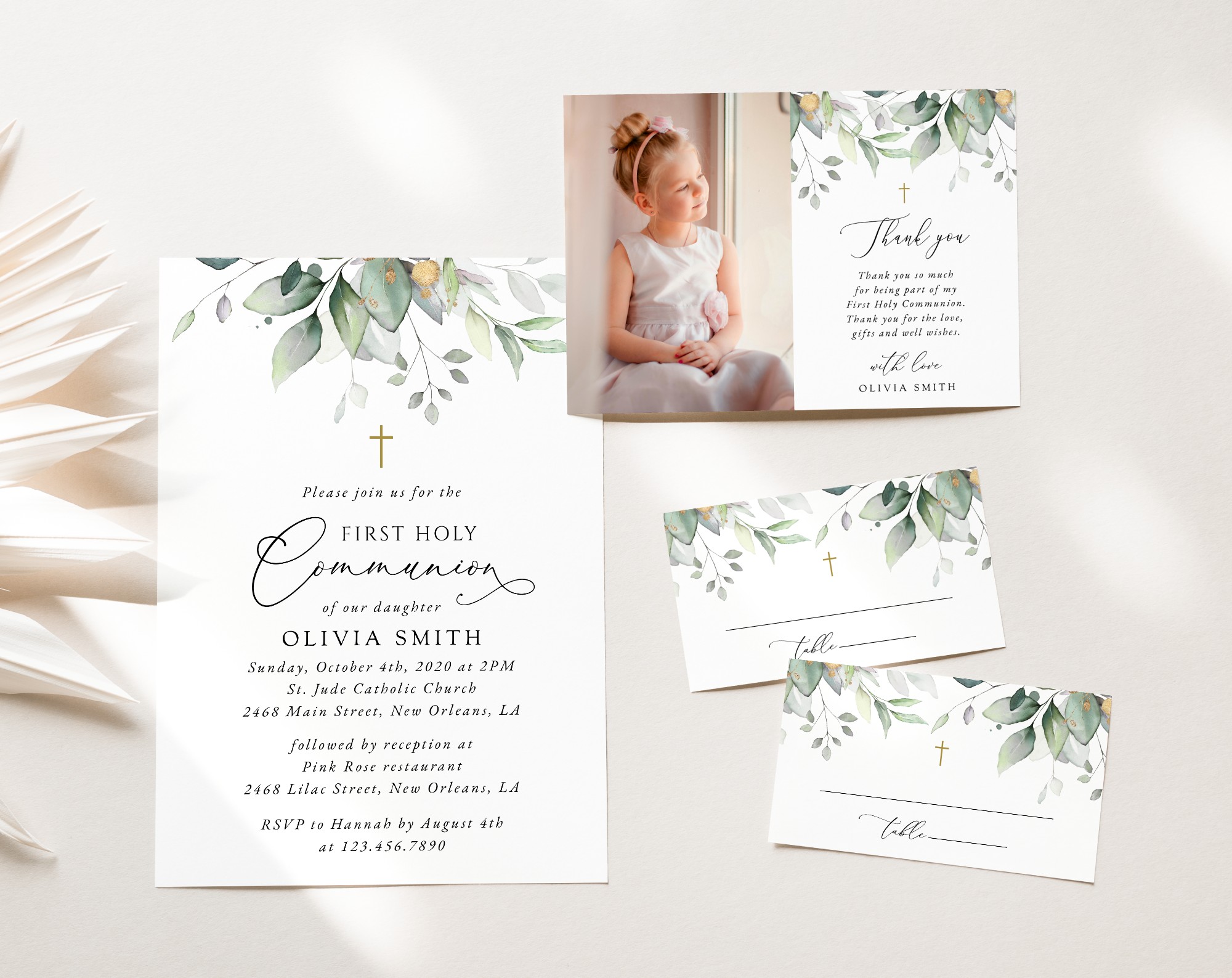 SH149 Greenery and Gold First Holy Communion Shop by Collection SH149 Greenery and Gold First Holy Communion Shop by Collection