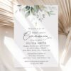 Greenery and Gold First Holy Communion Invitation, Printable File, Edit Yourself, SH149 Greenery and Gold First Holy Communion Invitation, Printable File, Edit Yourself, SH149