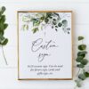 Eucalyptus Leaves Custom Sign, Baptism, First Holy Communion, Printable File, Edit Yourself, SH150 SH151 Eucalyptus Leaves Custom Sign, Baptism, First Holy Communion, Printable File, Edit Yourself, SH150 SH151