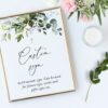 Eucalyptus Leaves Custom Sign, Baptism, First Holy Communion, Printable File, Edit Yourself, SH150 SH151 Eucalyptus Leaves Custom Sign, Baptism, First Holy Communion, Printable File, Edit Yourself, SH150 SH151