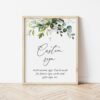 Eucalyptus Leaves Custom Sign, Baptism, First Holy Communion, Printable File, Edit Yourself, SH150 SH151 Eucalyptus Leaves Custom Sign, Baptism, First Holy Communion, Printable File, Edit Yourself, SH150 SH151