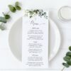 Eucalyptus Leaves Menu, Baptism, First Holy Communion, Printable File, Edit Yourself, SH150 SH151
