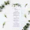 Eucalyptus Leaves Menu, Baptism, First Holy Communion, Printable File, Edit Yourself, SH150 SH151