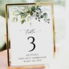 Eucalyptus Leaves Table Number Sign, First Holy Communion Sign, Printable File, Edit Yourself, SH151