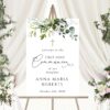 Eucalyptus Leaves Welcome Sign, First Holy Communion Sign, Printable File, Edit Yourself, SH151 Eucalyptus Leaves Welcome Sign, First Holy Communion Sign, Printable File, Edit Yourself, SH151