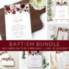 Burgundy, Purple and Blush Flowers Baptism Mini Bundle, Printable File, Edit Yourself, SH152 Burgundy, Purple and Blush Flowers Baptism Mini Bundle, Printable File, Edit Yourself, SH152