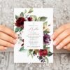 Burgundy, Purple and Blush Flowers Baptism Invite, Baptism Stationery, Printable File, Edit Yourself, SH152 Burgundy, Purple and Blush Flowers Baptism Invite, Baptism Stationery, Printable File, Edit Yourself, SH152