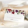 Burgundy, Purple and Blush Flowers Place Card, Baptism, First Holy Communion, Printable File, Edit Yourself, SH152 SH153 Burgundy, Purple and Blush Flowers Place Card, Baptism, First Holy Communion, Printable File, Edit Yourself, SH152 SH153