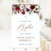 Burgundy, Purple and Blush Flowers Welcome Sign, Baptism Sign, Printable File, Edit Yourself, SH152 Burgundy, Purple and Blush Flowers Welcome Sign, Baptism Sign, Printable File, Edit Yourself, SH152