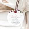 Burgundy, Purple and Blush Flowers First Holy Communion Favor Tags, Printable File, Edit Yourself, SH153 Burgundy, Purple and Blush Flowers First Holy Communion Favor Tags, Printable File, Edit Yourself, SH153